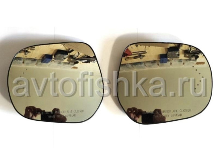 Toyota Land Cruiser 200 (08-), Prado 150 (10-) зеркальные элементы на боковые зеркала, с желтой светодиодной индикацией поворотов, с обогревом, комплект 2 шт.