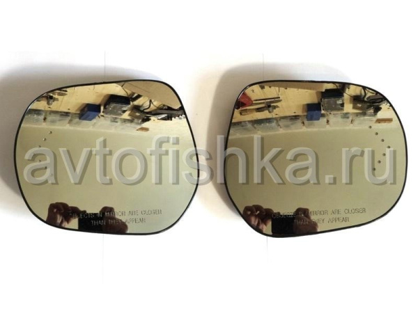 Toyota Land Cruiser 200 (08-), Prado 150 (10-) зеркальные элементы на боковые зеркала, с желтой светодиодной индикацией поворотов, с обогревом, комплект 2 шт.