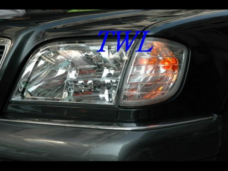 Mercedes S W140 (92-99) фары передние хромированные с поворотниками, комплект 2 шт.