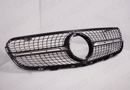 Mercedes-Benz GLC-Klasse X253 2015 - 2019 Решетка радиатора под камеру Diamond Sport черная