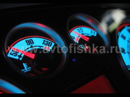Audi A6, C5 (97-04) светящиеся шкалы приборов - накладки на циферблаты панели приборов, дизайн № 2