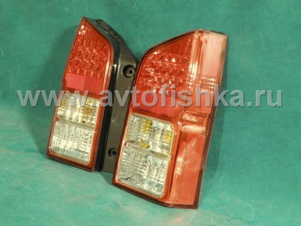 Nissan Pathfinder III (05-) фонари задние светодиодные красно-хромированные, комплект 2 шт.