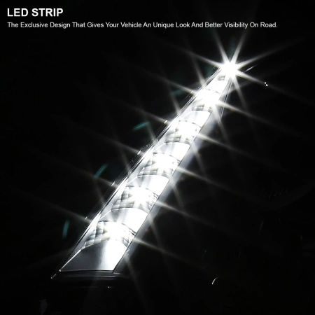 Toyota Celica 2000-2005 фары линзованные передние черные, с DRL ходовыми огнями