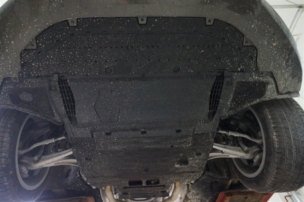 Audi A6 (11–14) Защита картера + КПП, композит 8 мм (V-все, 4WD, 2WD)