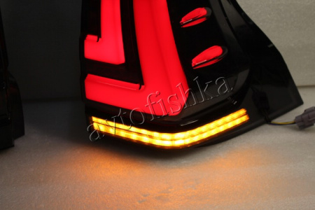 Toyota Land Cruiser Prado 150 (2010-) фонари задние светодиодные тонированные, дизайн Lexus, комплект 2 шт.