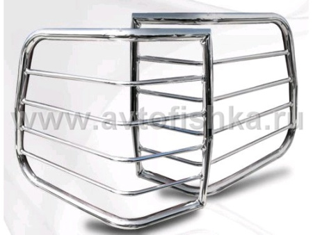 Honda Pilot (08-) защита задних фонарей из нержавеющей стали хромированные, комплект 2 шт.