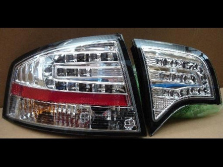 Audi A4 4 дв. седан (05-) фонари задние светодиодные, хромированные, комплект 2 шт.