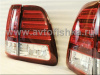 Toyota Land Cruiser 100 (98-07) фонари задние светодиодные красно-хромированные, внешние и внутренние, дизайн Lexus, комплект лев.+прав.