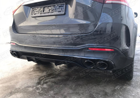 Mercedes-Benz GLE-Klasse V167 рестайлинг 2023 - н.в. Диффузор заднего бампера с насадками на глушитель 5.3 AMG черный