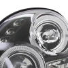 Subaru Impreza GD, GG (00-02) фары передние черные, со светящимися ободками, линзовые