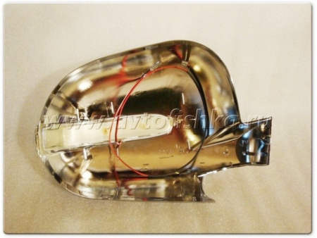 Mercedes ML W163 (98-01) корпуса боковых зеркал хромированные, со светодиодными поворотниками, комплект 2 шт.