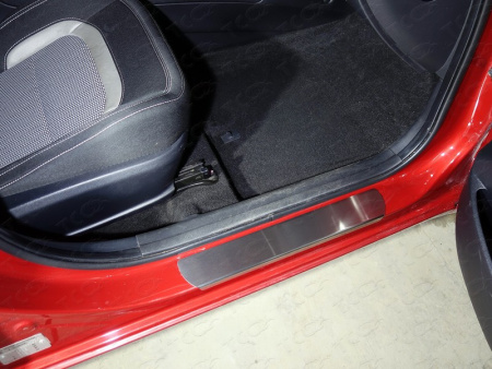 Kia Cee'd (12–) Накладки на пороги (лист шлифованный) 2шт