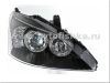 Ford Focus 1 (98-04) Europe+USA передние фары линзовые черные, со светящимися ободками, комплект 2 шт.