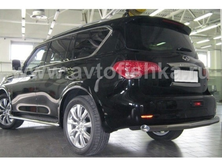 Infiniti QX56 (10-) защита заднего бампера, труба 76 мм