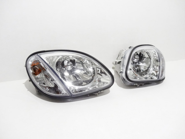 Mercedes SLK R170 (98-04) фары передние хромированные, с поворотниками, комплект 2 шт.