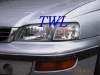 Toyota Carina E, Corona, Caldina T19 (92-97) фары передние хромированные, комплект 2 шт.