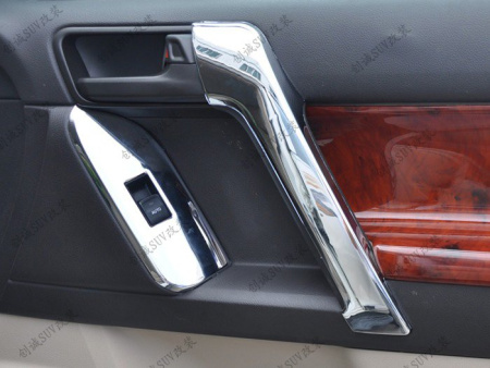 Toyota Land Cruiser Prado 150 (10-) накладки панелей салона, хромированные, комплект 9 предметов