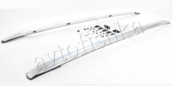 Toyota Land Cruiser 200 (07-/12-/15-) рейлинги (багажник) на крышу серебристые, дизайн LEXUS