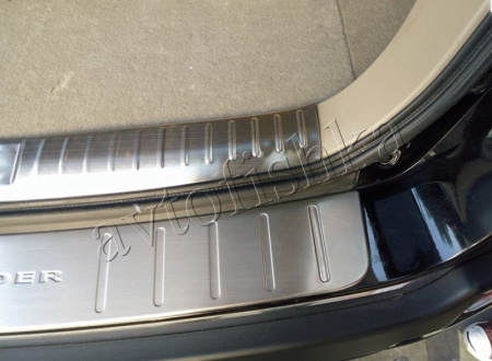 Toyota Highlander (07-13) накладки на бампер и порог двери багажника, нержавейка