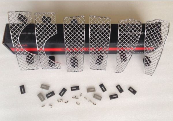 Toyota Land Cruiser Prado (13–) Вставки в решётку радиатора, 6 частей, нерж. cталь