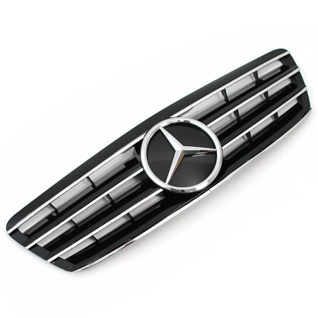 Mercedes C-class W203 (01-07) 4 дв. седан решетка радиатора черная, дизайн Big Star "Авангард" (Avangard).