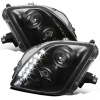 Honda Prelude (96-01) фары передние линзовые черные, комплект 2 шт.