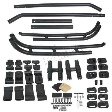 Toyota FJ Cruiser (07-) багажник с рейлингами на крышу черные