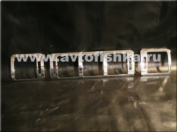 Mercedes ML W163 (98-05) декоративные накладки на дефлекторы воздуховодов салона хромированные, комплект 3 шт.