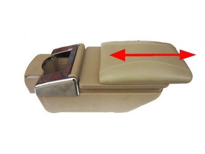 Chevrolet Cruze раздвижной кожаный подлокотник с бардачком и с подстаканниками, серый