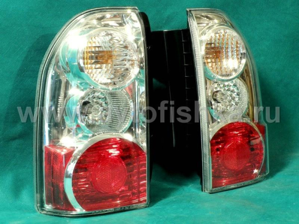 Suzuki Grand Vitara (99-05) задние фонари хромированные, дизайн Altezza, комплект 2 шт.