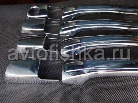 Mitsubishi Pajero 3 (00-07) накладки на ручки дверей хромированные, пластик, комплект 4 шт.