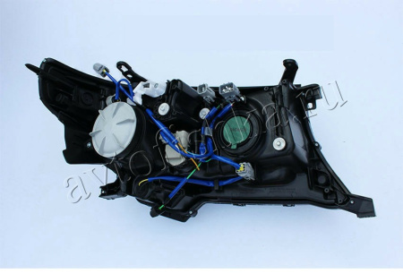 Toyota Land Cruiser 200 (08-15) фары передние линзовые хромированные, с светодиодной подсветкой, BROWNSTONE
