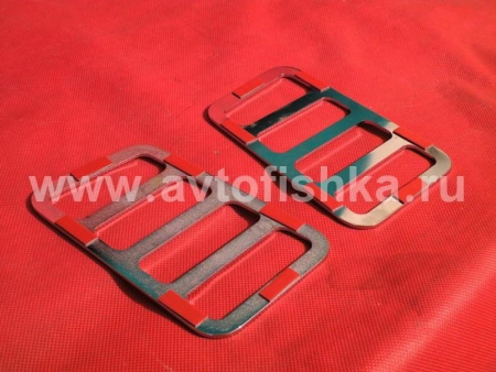 Hummer H2 (02-08) хромированные алюминиевые накладки на фонари заднего бампера, комплект 2 шт.