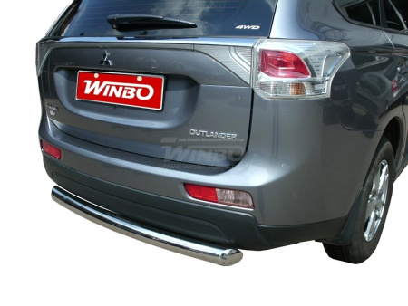 Mitsubishi Outlander (2012-) защита заднего бампера из нержавеющей стали, труба 60mm