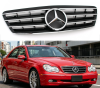 Mercedes C-class W203 (01-07) 4 дв. седан решетка радиатора черная, дизайн Big Star "Авангард" (Avangard).
