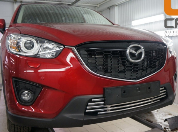 Mazda CX-5 (12–/15–) Решетка переднего бампера, нерж. d16