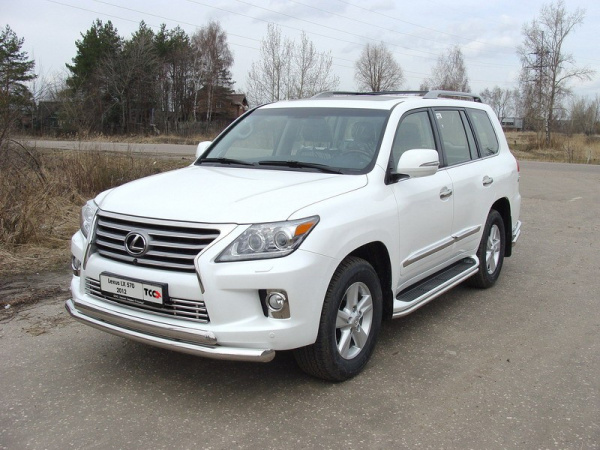 Lexus LX (12–) Защита передняя нижняя (двойная) 76,1/75 мм