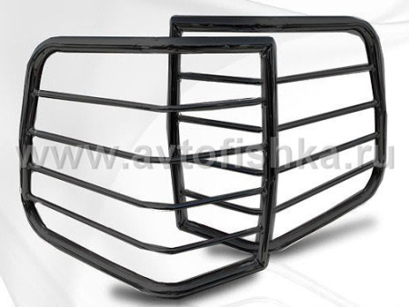 Honda Pilot (08-) защита задних фонарей из нержавеющей стали черные, комплект 2 шт.