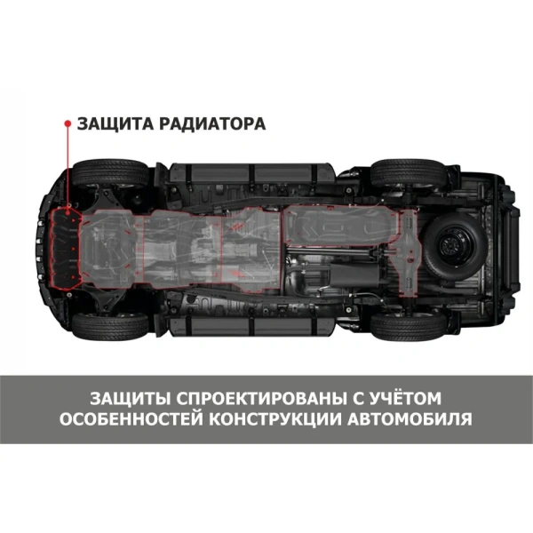 SsangYong Actyon (10–/14–) Защита радиатора, сталь (V - все)