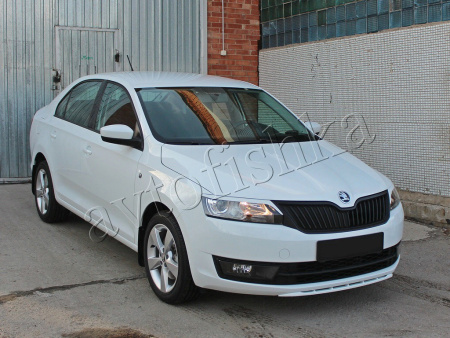 Skoda Rapid (12 – 17) реснички (накладки) на фары фигурные