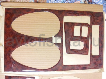 Nissan Qashqai (2007-2010) декор салона авто под дерево с механической коробкой, комплект 10 предметов.