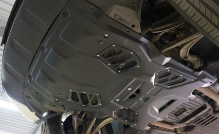 Porsche Macan (13–) Защита картера двигателя и кпп, композит 8 мм (V-все, АКПП, 4WD)