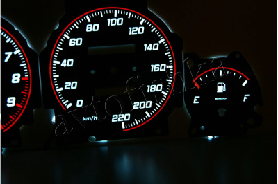 Honda Integra 91 II светодиодные шкалы (циферблаты) на панель приборов