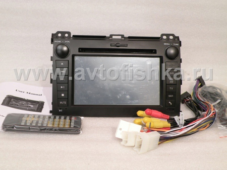 Toyota Land Cruiser Prado 120 автомагнитола, штатное головное устройство с GPS навигацией и ТВ
