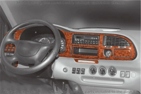 Ford Transit 1997-2000 декоративные накладки (отделка салона) под дерево, карбон, алюминий