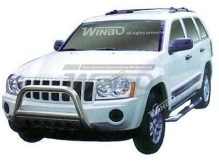 Jeep Grand Cherokee (05-) защита переднего бампера из нержавеющей стали