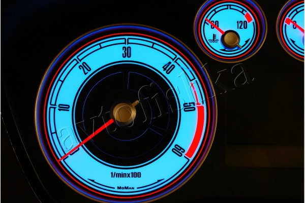 Ford Focus MK2 светодиодные шкалы (циферблаты) на панель приборов - дизайн 2