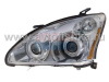 Lexus RX300, RX330, RX350 (03-08) фары передние линзовые хромированные, со светящимися ободками, комплект 2 шт.