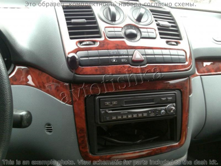 Mercedes-Benz Viano (w639) 2003-2014 декоративные накладки (отделка салона) под дерево, карбон, алюминий