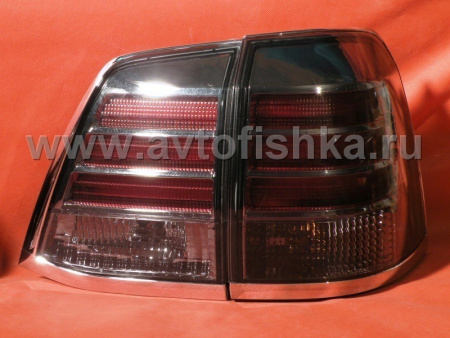 Toyota Land Cruiser 200 (2008-) фонари задние светодиодные тонированные, дизайн Lexus LX570, комплект лев.+прав.